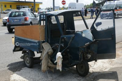 Terribile schianto contro un'auto, muore conducente di un'Ape - Corriere Salentino