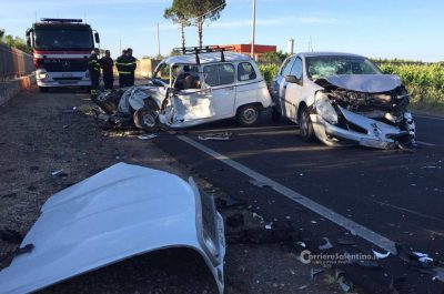 Violento schianto alla periferia di Copertino, anziano in ospedale con "codice rosso" - Corriere Salentino