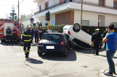 Rocambolesco incidente all'incrocio, due feriti - Corriere Salentino