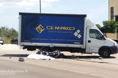 Tragedia sulla Racale - Ugento: moto contro furgone, muore un 45enne di Racale - Corriere Salentino