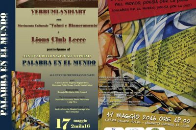 A Lecce la X edizione del Festival Internazionale "Parola nel Mondo, Poesia per la Pace" - Corriere Salentino