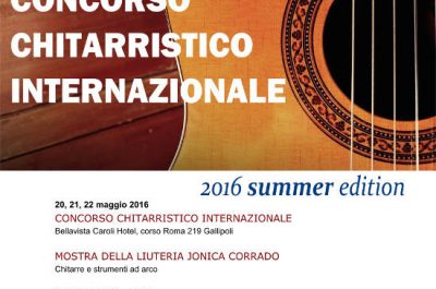 Al via la Salento Guitar Festival con la VI edizione del concorso chitarristico internazionale - Corriere Salentino
