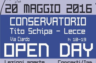 Open Day al Conservatorio Tito Schipa di Lecce - Corriere Salentino