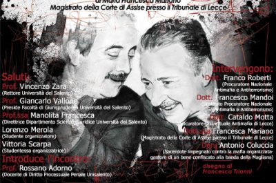 “Falcone e Borsellino. Storia di un dialogo", il 5 maggio seminario a Giurisprudenza - Corriere Salentino