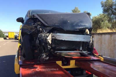 Colpo di sonno alla guida, schianto violento sulla Brindisi - Lecce: feriti due operai leccesi - Corriere Salentino