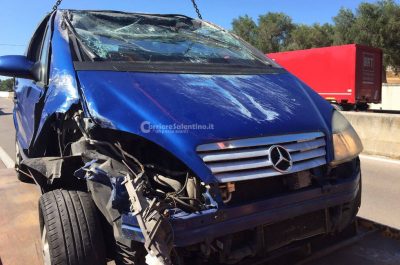 Colpo di sonno alla guida, schianto violento sulla Brindisi - Lecce: feriti due operai leccesi - Corriere Salentino