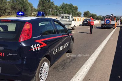 Colpo di sonno alla guida, schianto violento sulla Brindisi - Lecce: feriti due operai leccesi - Corriere Salentino