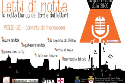 "Letti di Notte 2016": torna la Notte bianca del libro e dei lettori a Veglie - Corriere Salentino