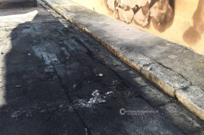 Fiamme "divorano" Mercedes e minacciano palazzina: notte di paura a Leverano - Corriere Salentino