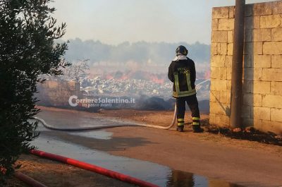 "Inferno" tra Miggiano e Tricase, brucia azienda agricola: danni ingenti - Corriere Salentino