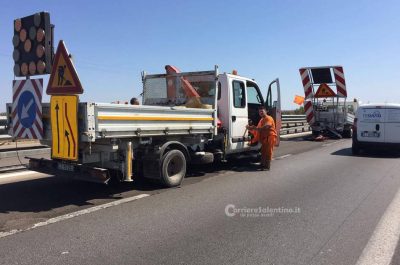 Furgone travolge mezzo impegnato in lavori stradali, poi si ribalta: due feriti gravi in ospedale - Corriere Salentino