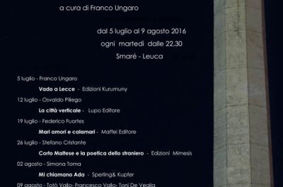 "Racconti di mezzanotte a Finisterrae", al via la I edizione della rassegna a cura di Franco Ungaro - Corriere Salentino