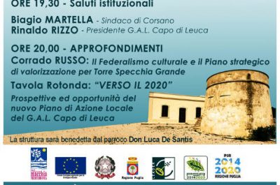 Corsano: sabato 23 luglio si inaugura il Centro di Accoglienza e Informazione Turistica - Corriere Salentino