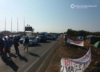 Continua la protesta degli operai sulla 275, disagi al traffico