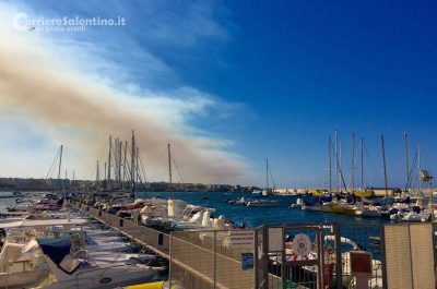 Brucia ancora il Salento, incendi divorano macchia mediterranea, canneti e pinete - Corriere Salentino