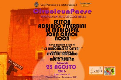 "CivuoleunPAESE", a Leverano la II edizione de Festival di Musica e Arte Indipendente - Corriere Salentino