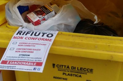 Differenziata, continua un’inappropriata raccolta dei rifiuti da parte dei cittadini - Corriere Salentino