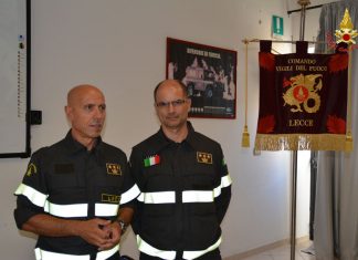 Cambio al vertice del Comando Provinciale Vigili del Fuoco di Lecce