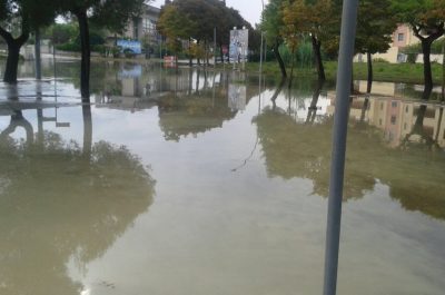 Lecce in tilt a causa della pioggia, allagamenti ovunque e un albero si abbatte su due auto - Corriere Salentino