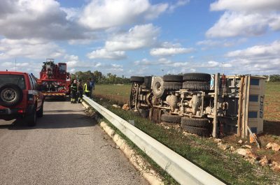 Fuori strada con il camion, conducente miracolato sulla Maglie- Lecce - Corriere Salentino