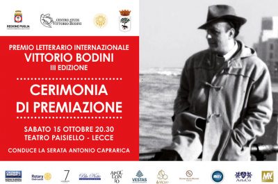 Tutto pronto per la III edizione del Premio Letterario Internazionale “Vittorio Bodini” - Corriere Salentino