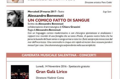 Al via la Stagione Teatrale 2016/2017 del Teatro “Il Ducale” di Cavallino - Corriere Salentino