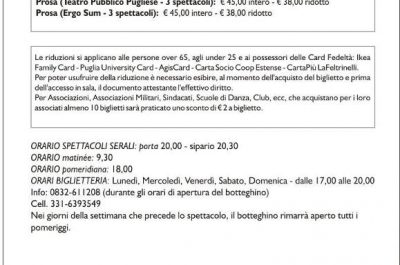 Al via la Stagione Teatrale 2016/2017 del Teatro “Il Ducale” di Cavallino - Corriere Salentino