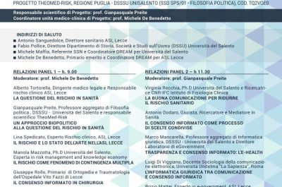"Consenso informato in ambito sanitario", a Lecce la I edizione del convegno di studi "TheoMed-Risk" - Corriere Salentino