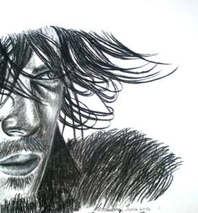 Interpretazione personale di Jon Snow… Carboncino su carta by Alessandra Sessa 2016