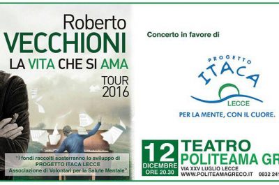 Roberto Vecchioni in concerto per Progetto Itaca Lecce con “La vita che si ama” - Corriere Salentino
