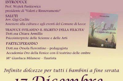 "Lalla e il segreto della felicità": presentazione della favola di Giovanna Politi al Carlo V di Lecce - Corriere Salentino