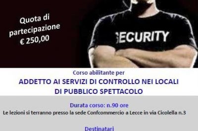 Confcommercio: al via i corsi obbligatori per "Buttafuori" - Corriere Salentino