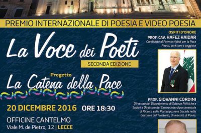 "La Voce dei Poeti", domani 20 dicembre la premiazione della II edizione del concorso culturale - Corriere Salentino