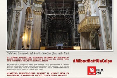 La Fillea Cgil scende in piazza per la difesa dei diritti dei lavoratori del restauro dei beni culturali - Corriere Salentino