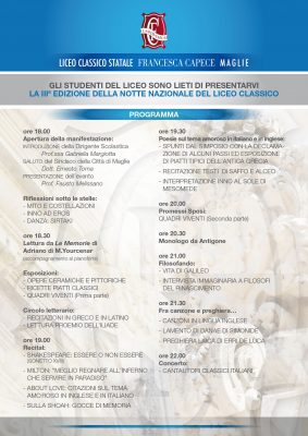 Al Liceo Capece, la notte nazionale dei licei classici - Corriere Salentino