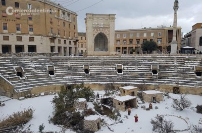 Risveglio sotto la neve per Lecce e provincia, disagi alla circolazione - Corriere Salentino