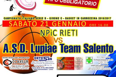 Basket in carrozzina, Serie B: nel girone C è sfida per il primato fra il Lecce e il Rieti. Sabato il big match - Corriere Salentino