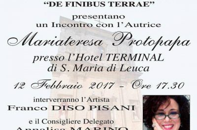 Domenica 12 febbraio la scrittrice Mariateresa Protopapa incontrerà i suoi lettori a Salignano del Capo - Corriere Salentino
