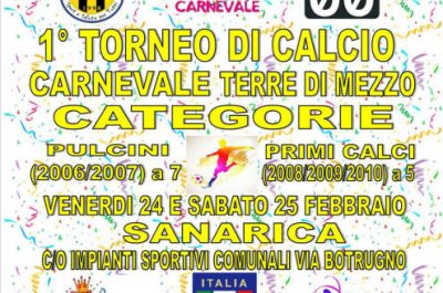 Sanarica: tutto pronto per il "1° Torneo di Carnevale Terre di Mezzo" - Corriere Salentino