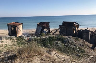 Distrutto dalle fiamme il lido Buena Ventura, misterioso incendio sulla litoranea - Corriere Salentino