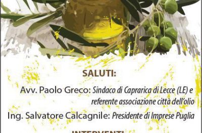"L’Oro di Puglia sui mercati internazionali", a Caprarica un confronto tematico tra gli esperti del settore - Corriere Salentino