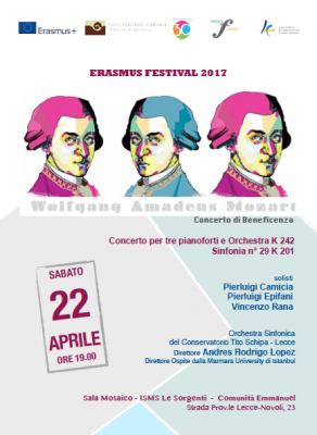 Concerto per tre pianoforti e orchestra di Mozart per festeggiare il trentennale di Erasmus - Corriere Salentino