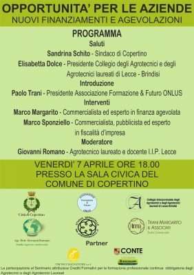 A Copertino un incontro su opportunità e finanziamenti - Corriere Salentino