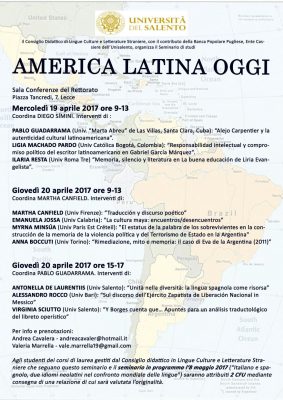 “America Latina oggi”, focus all’Università del Salento - Corriere Salentino