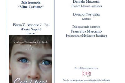 "Con i tuoi occhi", a Lecce la presentazione del libro di Federica Francesca Ricchiuto e Andrea - Corriere Salentino