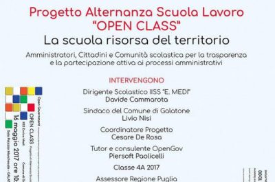 IISS “E. Medi” presenta i risultati del progetto “Open Class”. Alternanza scuola-lavoro a servizio della pubblica amministrazione - Corriere Salentino