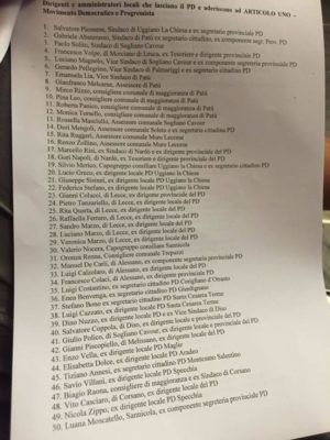 Pd, firmati oltre cento nuovi addii a Lecce: "Il renzismo ha distrutto le nostre radici". Piconese spiega la sua scelta - Corriere Salentino