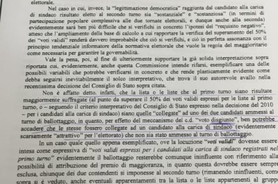 Proclamazione, centrodestra assente: motivazioni non lette, ma la Commissione si è rifatta alla giurisprudenza creativa cumulando primo turno e ballottaggio - Corriere Salentino
