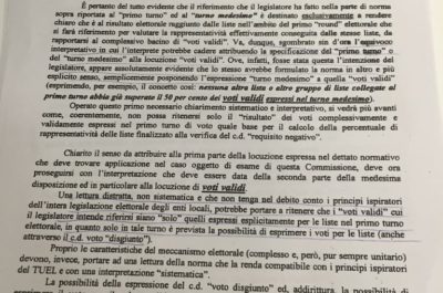 Proclamazione, centrodestra assente: motivazioni non lette, ma la Commissione si è rifatta alla giurisprudenza creativa cumulando primo turno e ballottaggio - Corriere Salentino