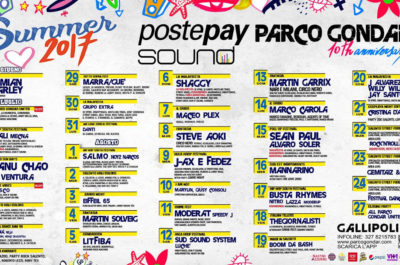 Postepay Sound Parco Gondar: il programma completo dell'estate 2017 - Corriere Salentino